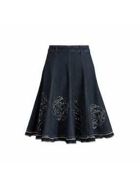 vintage CASS denim fairy maxi skirt